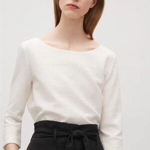 COS Textured white top M